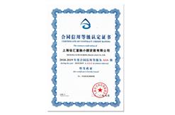 热烈祝贺上海徐汇富融小额贷款有限公司获得AAA级“重合同、守信用企业”称号